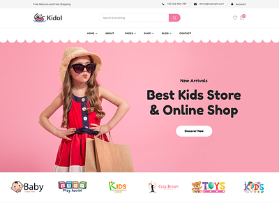 Kidol - Kids Toys Store eCommerce HTML Template baby store web bootstrap children fashion kids clothing kids shop kids store