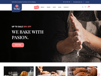 Bucker – Bakery Shop HTML Template bake and cake html5 template bakery shop html template bakery shop website bootstrap web template cookies shop pastry shop template sweets