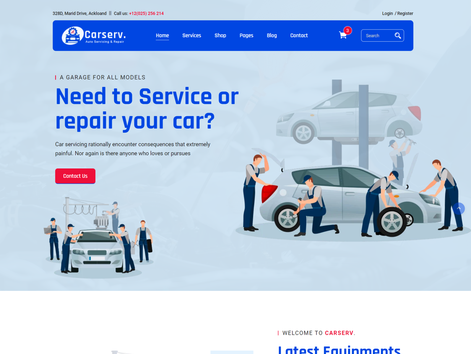 Carserv - Auto Repair Bootstrap 5 Template by HasThemes on Dribbble