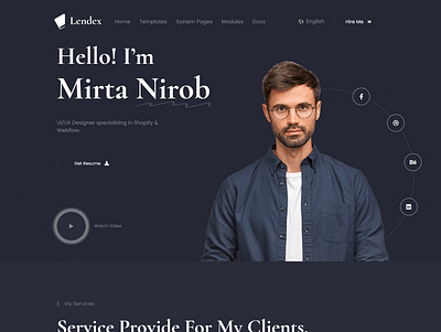 Lendex - Personal Portfolio HubSpot Theme bootstrap minimal hubspot theme creative designer hubspot theme freelancer hubspot theme personal portfolio hubspot theme portfolio website hubspot theme responsive blog hubspot theme