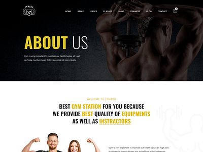 Zymzoo - Gym & Fitness Centre Bootstrap 5 Template bootstrap workout web template fitness training web template gym fitness template gym management system template