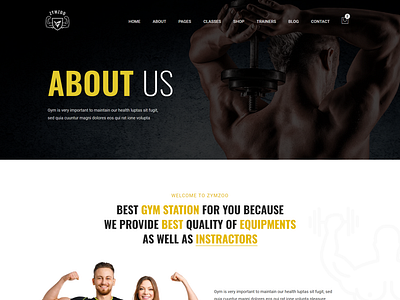 Zymzoo - Gym & Fitness Centre Bootstrap 5 Template