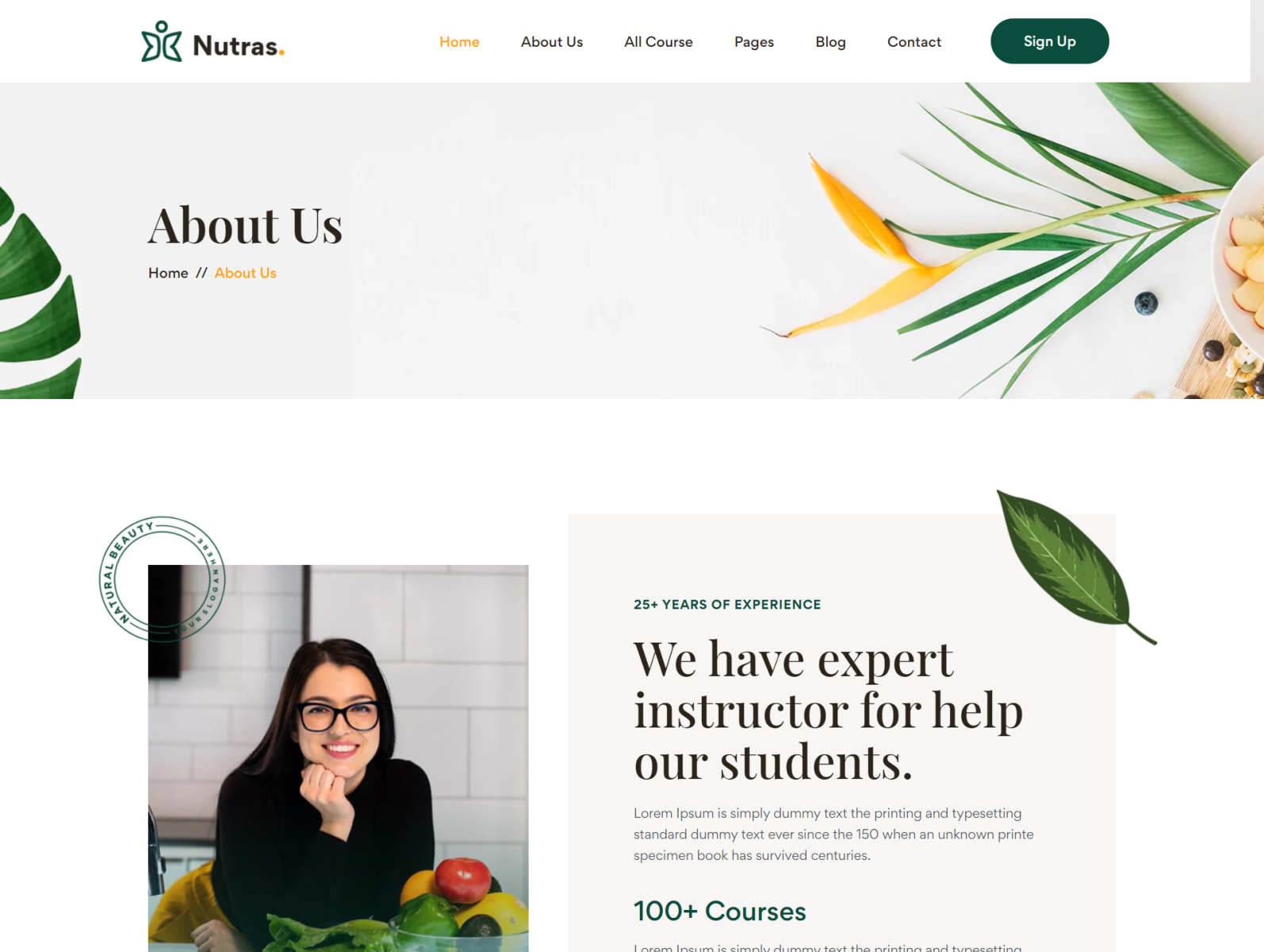 Nutras - Fitness & Nutrition Bootstrap 5 Template by HasThemes on Dribbble