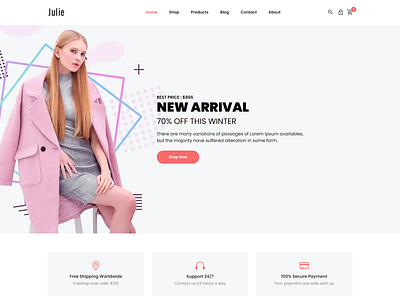 Julie – Minimal Fashion Bootstrap 5 Template bootstrap shop template business web template ecommerce web template fashion web template fast loading template minimal fashion template online shop template online store template responsive web template shopping web template