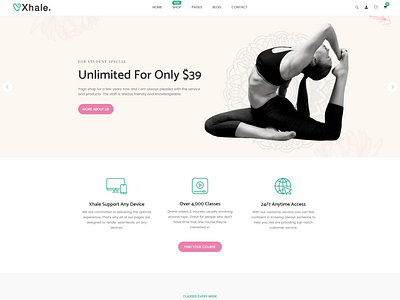 XHALE - Yoga Shopify Theme