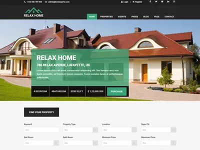 Real Estate Bootstrap Template designs, themes, templates and ...
