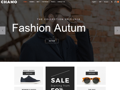 Chamo- eCommerce Bootstrap Template clothes digital fashion hitech store html html template mega store mega template responsive responsive html theme