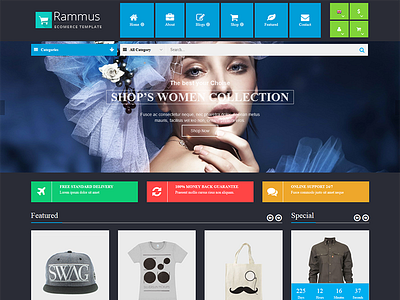 Rammus - Multipurpose HTML eCommerce Template ecommerce template electronic store electronics fashion store jewelries online store shoes shop