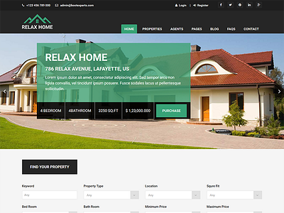 Relax Home - Responsive Real Estate HTML5 Template architecture construction home house relax rent a home rent e house