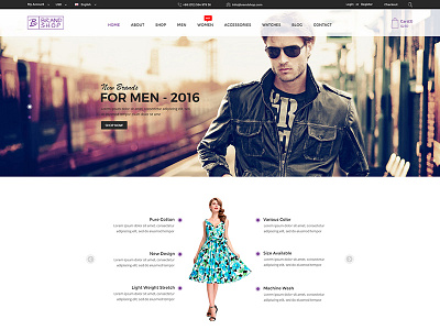 Brandshop - eCommerce PSD Template bootstrap creative fashion fashion store modern psd retail shopping store