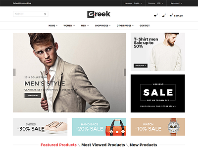 Greek - Fashion eCommerce HTML5 Template clean clothes shop fashion fashion shop html5 modern shoe shop shopping