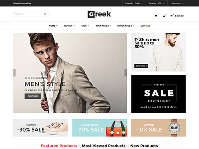 Greek - Fashion eCommerce HTML5 Template