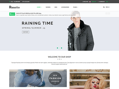 Rosette - Responsive Multipurpose HTML5 Template ecommerce template electronic store electronics fashion store html shop template jewelries online store shoes shop