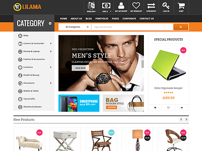 Lilama - Mega Shop Responsive HTML5 Template