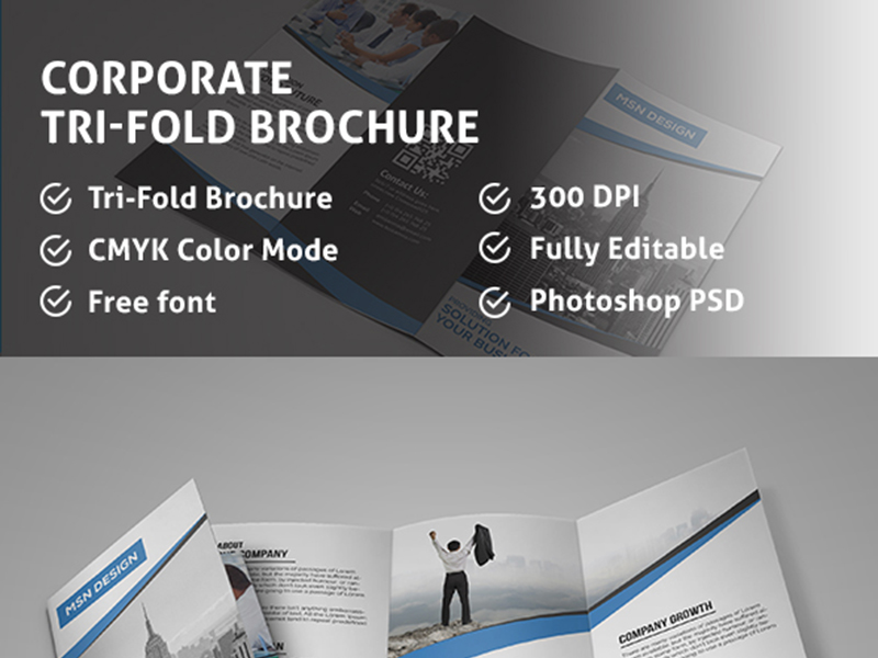 Tri Fold Brochure Copy by HasThemes on Dribbble