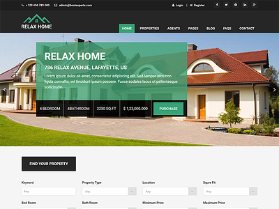 Relax Home - Responsive Real Estate HTML5 Template constraction home house html5 real estate