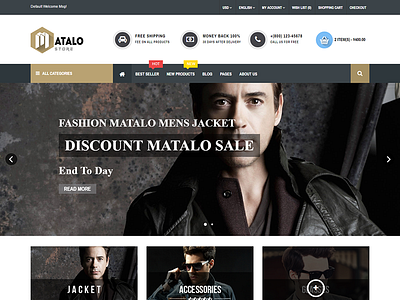 Matalo - Responsive eCommerce HTML5 Template fashion fashion shop fashion theme mega store shoe shop theme shopping sport template