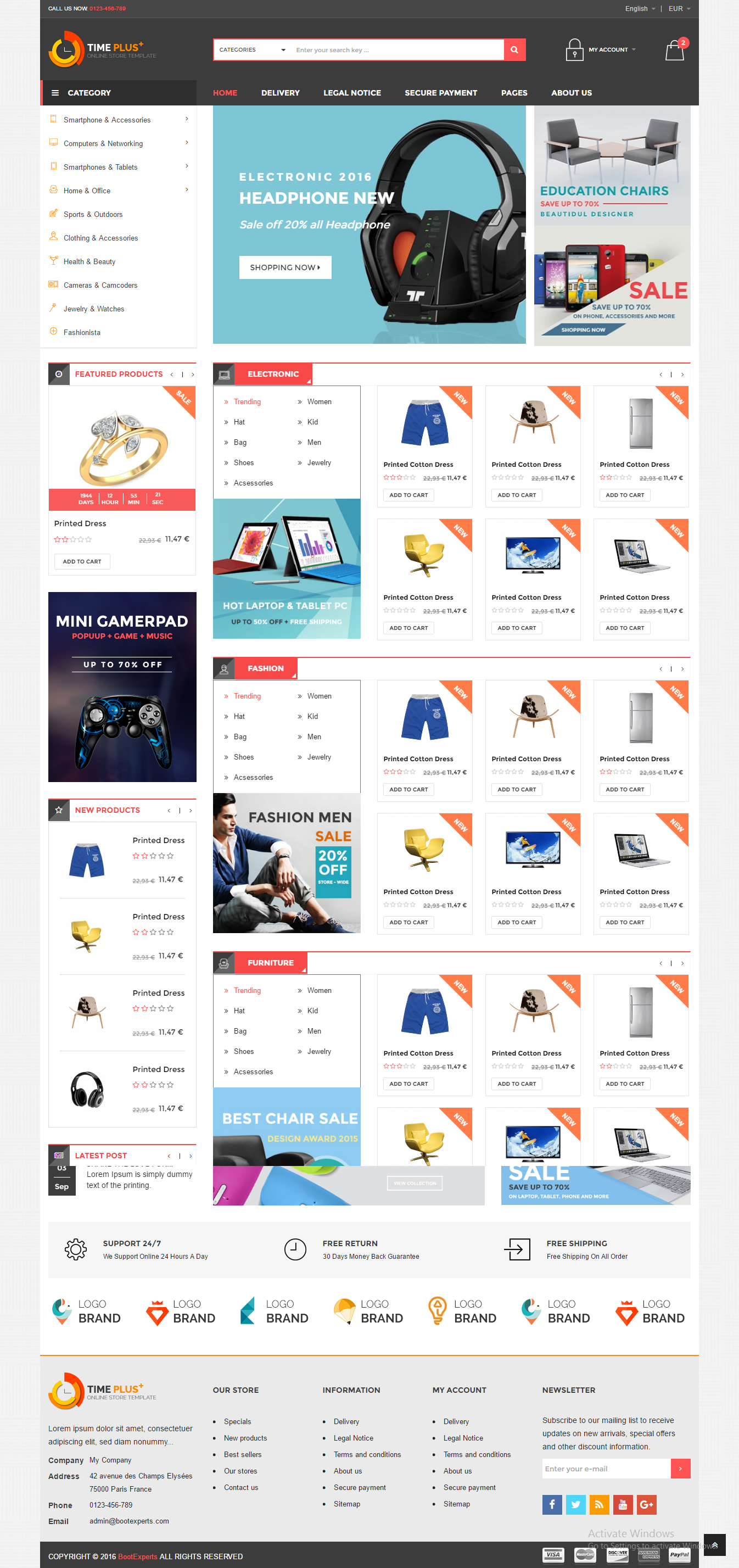 Timeplus - Mega Store Bootstrap Template by HasThemes on Dribbble