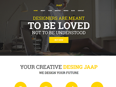 Jaap - Creative MultiPurpose WordPress Theme clean company designer developer freelancer html5 individual individual portfolio multipurpose one page personal portfolio