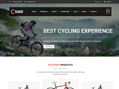 Rideo - Mountain Biking eCommerce Template