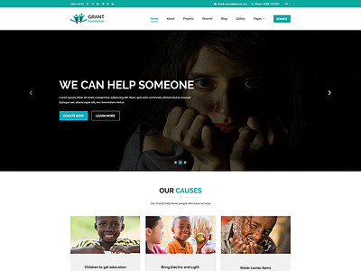 Grant Foundation PSD Template cause charity donate donation foundation fund raising non profit non profit organization psd psd template union volunteer