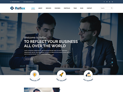 Reflex – Corporate HTML5 Template company template corporate corporate template creative modern multipurpose personal portfolio simple