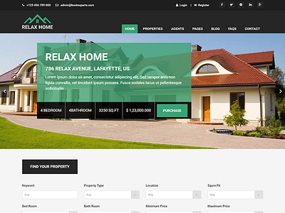 Relax Home - Responsive Real Estate HTML5 Template real estate web templates real estate website template real estate website templates real estate websites templates responsive
