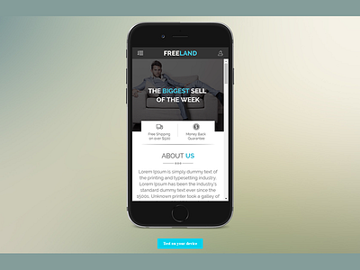 Freeland – e-Commerce Mobile App PSD Template