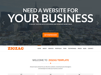 ZigZag – Free Onepage Portfolio HTML5 Template