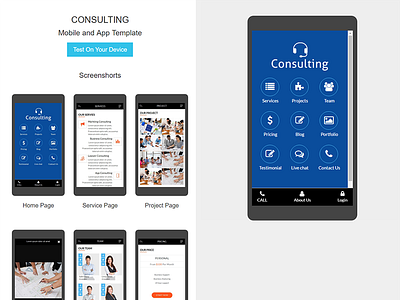 Consulting – HTML Mobile App Template