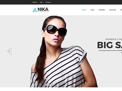 Anika – Fashion Shop PSD Template creative digital ecommerce fashion furniture psd retail shop shopping store super market