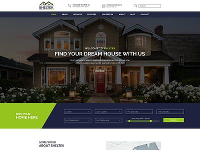 Sheltek - Real Estate Responsive Template agency agent apartment business corporate html property real estate realestate rental responsive retina ready
