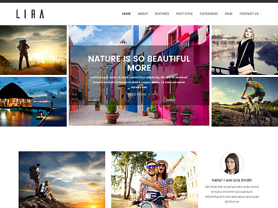 Lira – Personal Blog PSD Template adventure blog clean jurnal magazine modern personal psd template