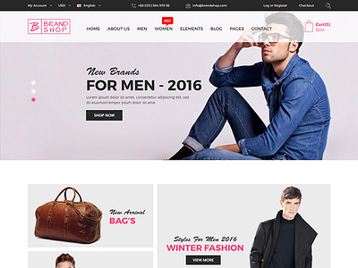 Brandshop - Fashion Template bootstrap clothes electronics fashion flowers furniture html5 interior responsive shopping sport technology