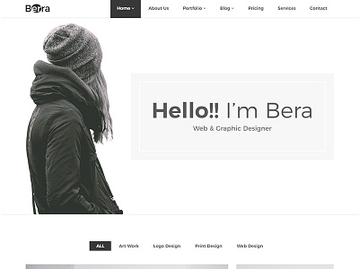 Berra - Minimal Portfolio Template agency bootstrap creative freelancer html minimal minimalist modern multipurpose personal photography portfolio