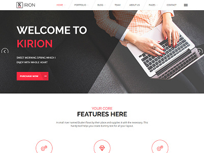 Kirion - Multipurpose WordPress Theme agency business clean design corporate creative flat design modern multi purpose shortcode ultimate wordpress