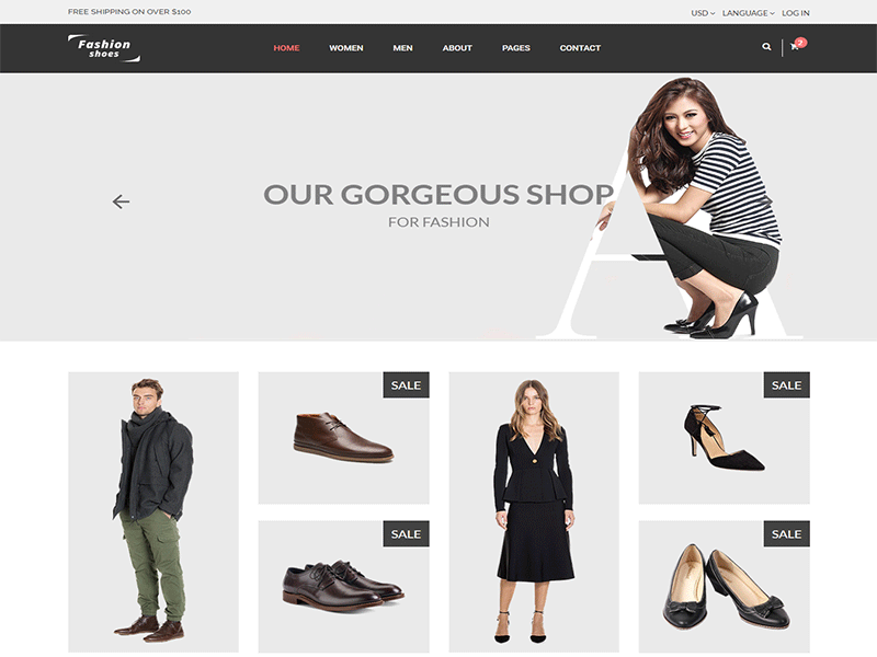 Fashion Shoes - eCommerce Shoe Template agency business corporate ecommerce fashion modern multipurpose