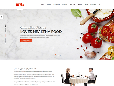 Resta – Restaurant HTML Template  $5.00