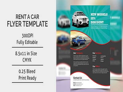 Rent A Car Flyer auto repair auto spare parts automobile autoshowroom business car flyer car promotion