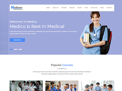 Medical Education HTML Template appointment business dentist doctor. fitness health hospital medical medicine patient pharmacy surgeon