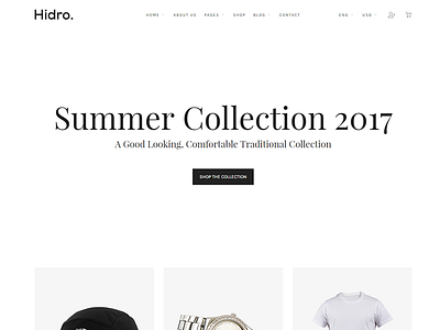 Hidro – Minimalist eCommerce Template bootstrap clothes electronics fashion flowers furniture html5 interior responsive shopping sport technology