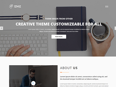 Bizniz – Creative Agency HTML Template agency blog business company corporate creative creative business html template interior multipurpose portfolio travel