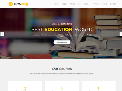 Tutoring – Education HTML Template academic agency blog college education portfolio school study teacher university