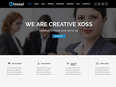 Usual – Multipurpose HTML Template business web clean clean creative clean templates corporate site html template simple design web design website templates