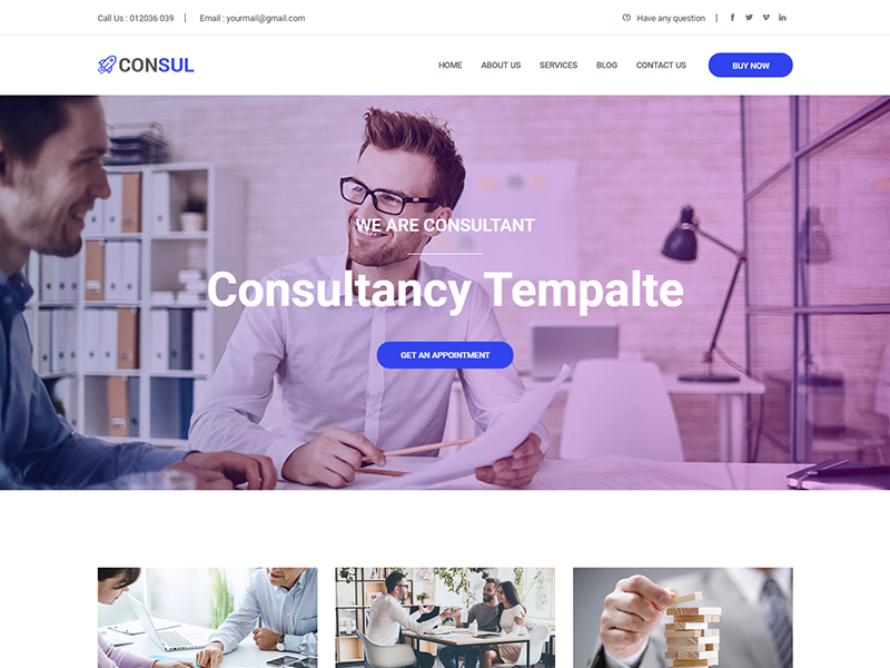 Consul – Consulting Business HTML Template modern creative corporate consultancy clean business agency