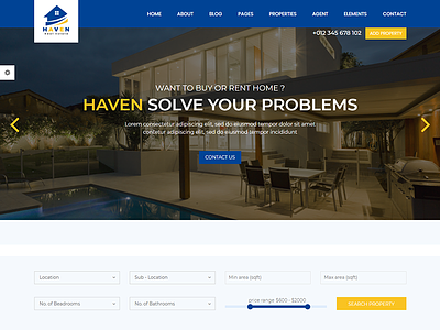 Haven - Real Estate HTMLTemplate