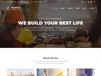 Buildup - Construction Building Company HTML Template