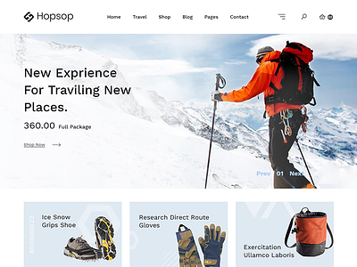 Hopsop - Travel Accessories eCommerce Template