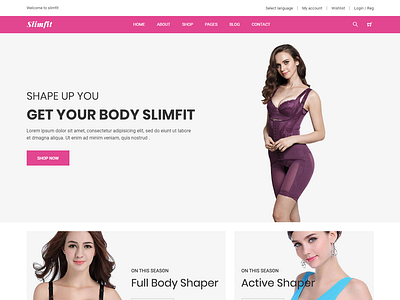 Slimfit - Shapewear E-Commerce Bootstrap 4 Template