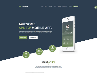 Torres – React App Landing Page Template